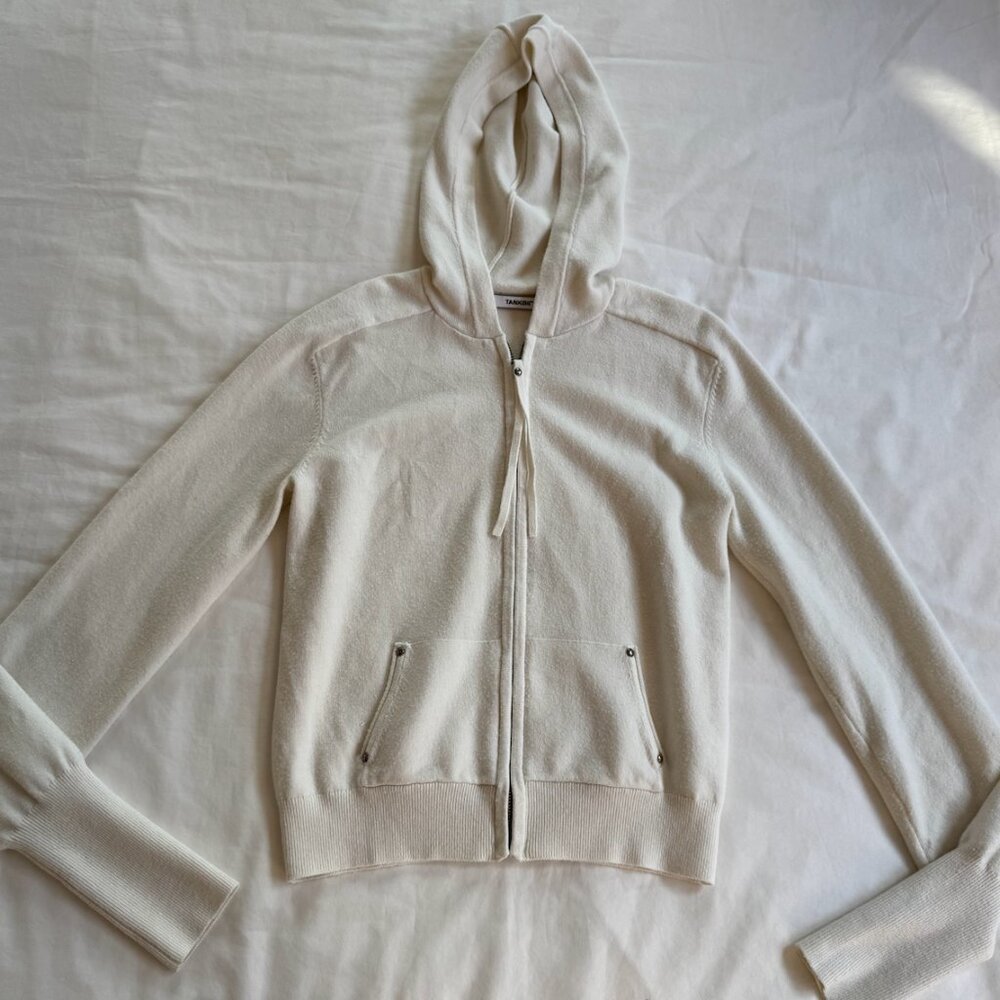 tankair white blanket hoodie zip up hoodie